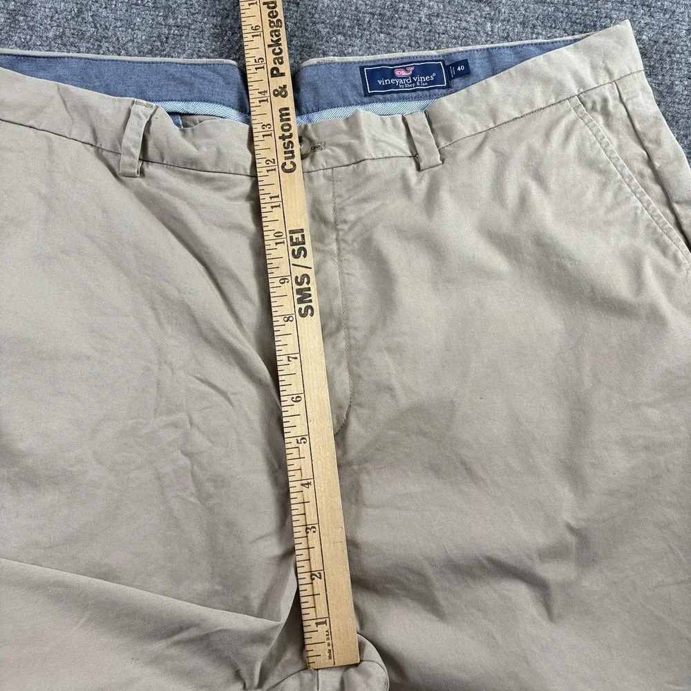 Vineyard Vines Shorts Men 40 Khaki Chino‎ Preppy Coastal Golf Resort Nautical